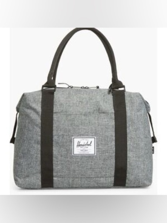 Herschel Supply Company Handbags - Herschel Supply Company Grey Duffel with Black Straps